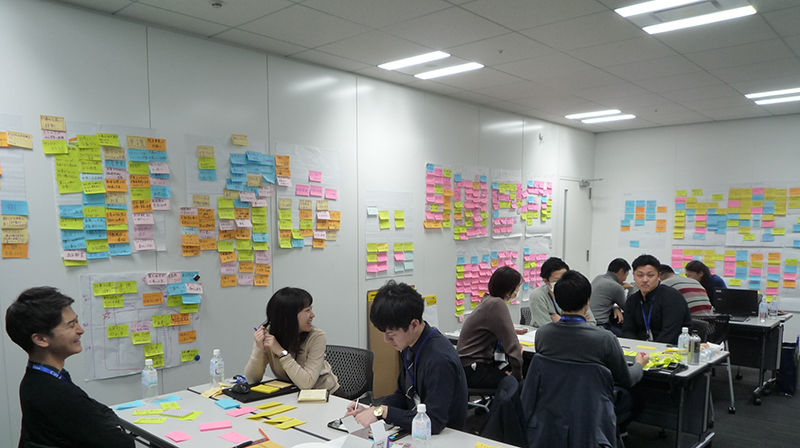 写真：当社の強みやありたい姿を見出すプロジェクトチームでの対話1