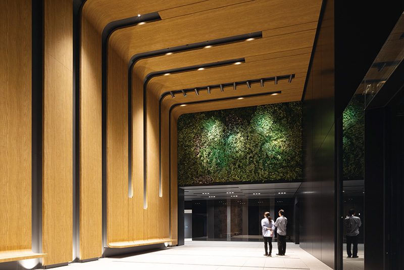 写真：オフィスワーカーをもてなす共用部