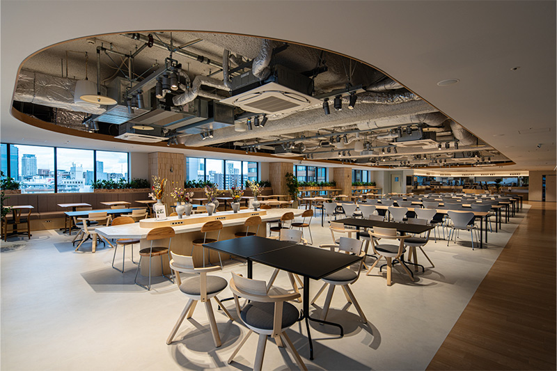 写真：Well-beingを生み出すリフレッシュスペース（食堂）